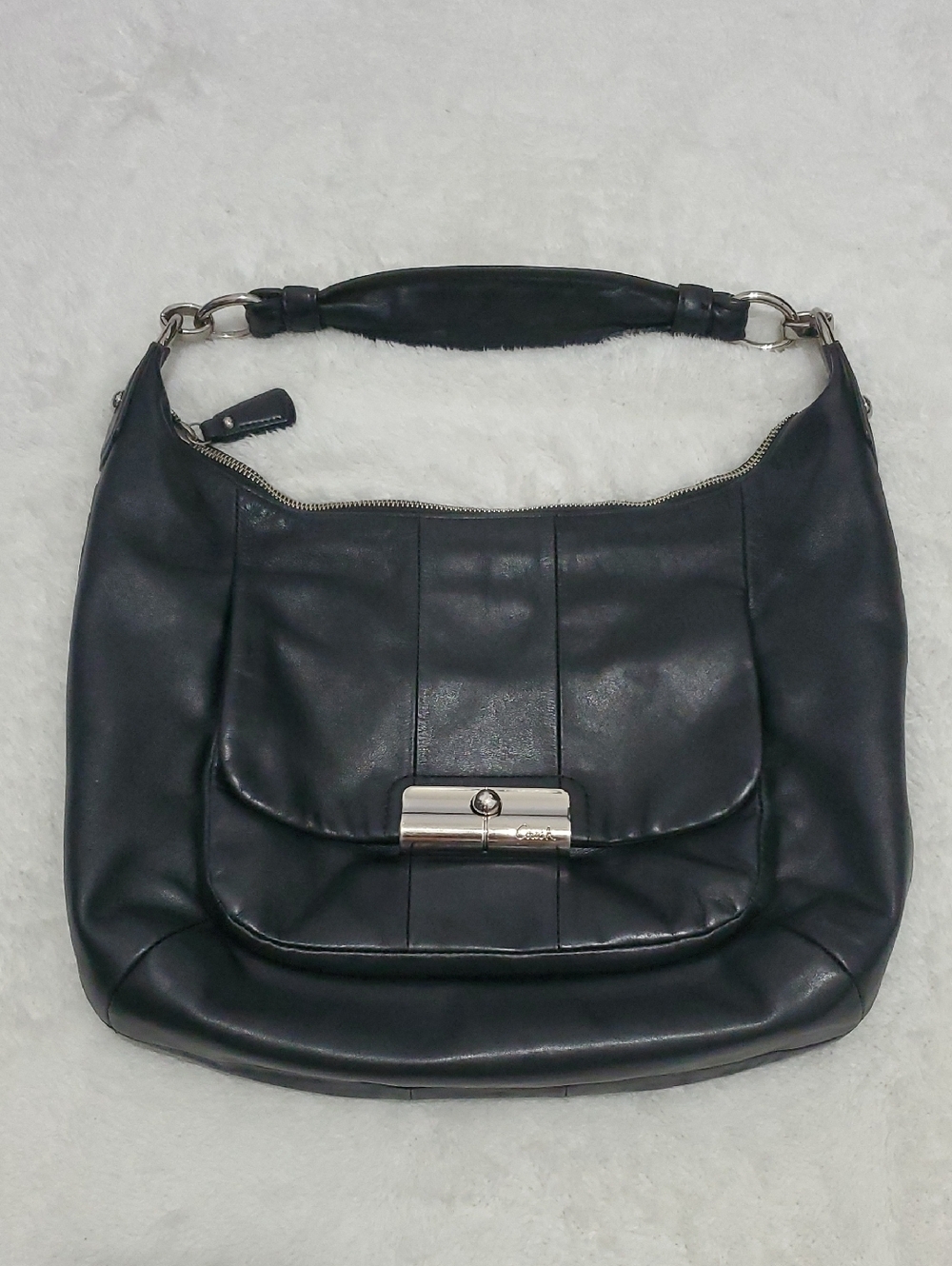 ♦️Vintage Coach-Kristin Black Leather Hobo Shoulder Bag♦️